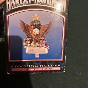 Harley-Davidson Eagle Stocking Holder with Christmas Tree